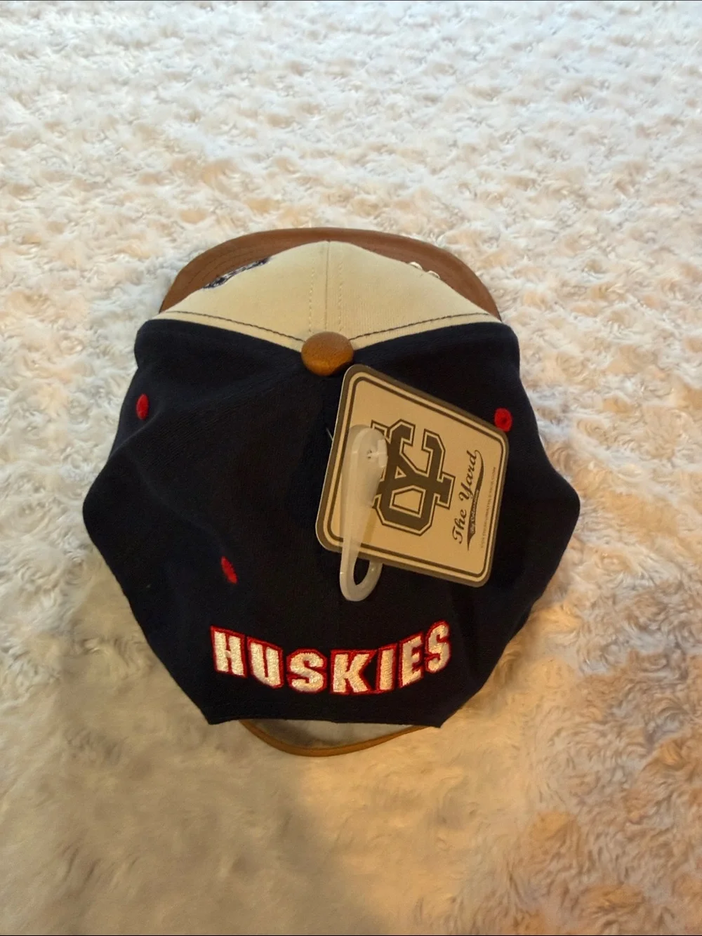 UConn Men's Tan and Navy Structured Baseball Cap